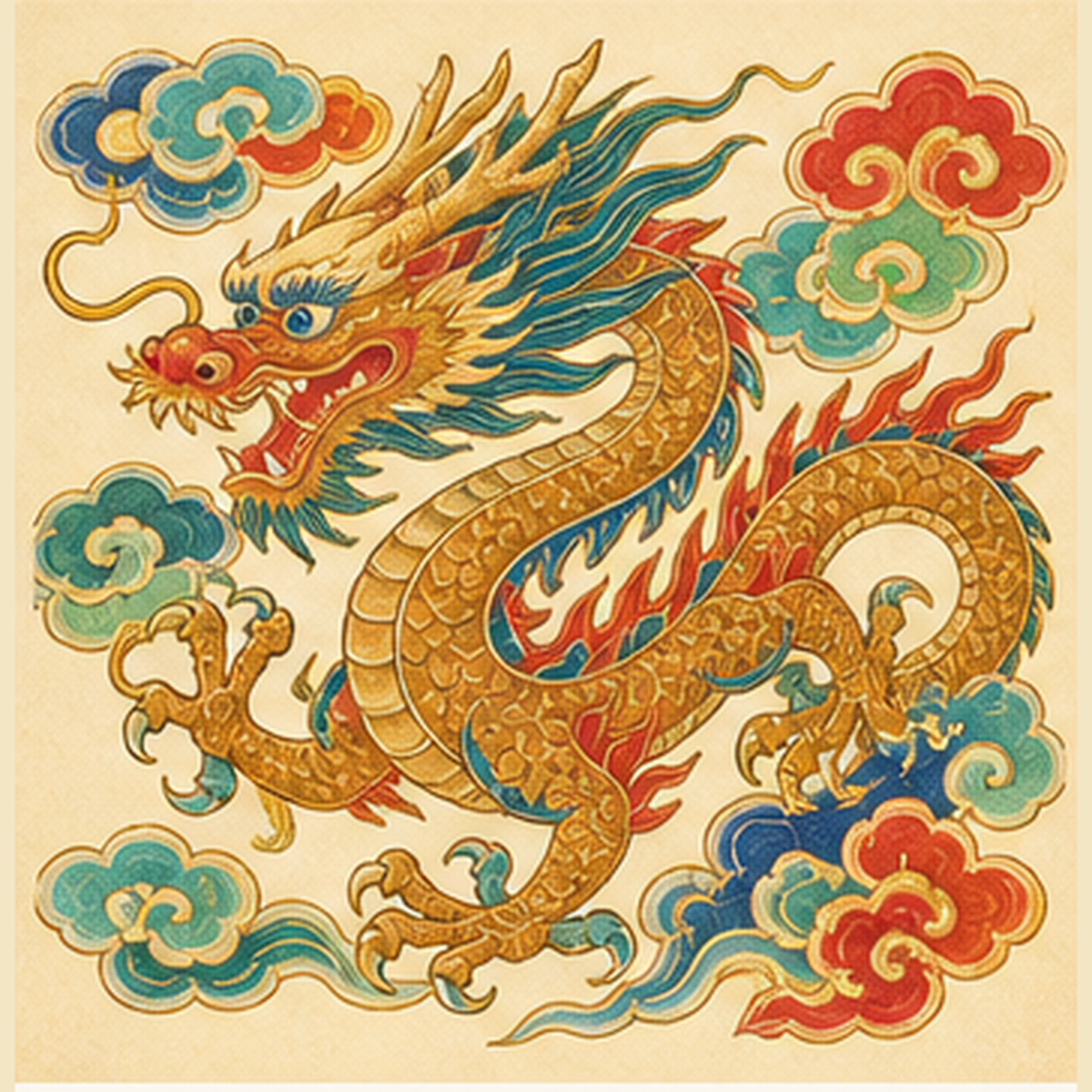 团龙云纹纹样